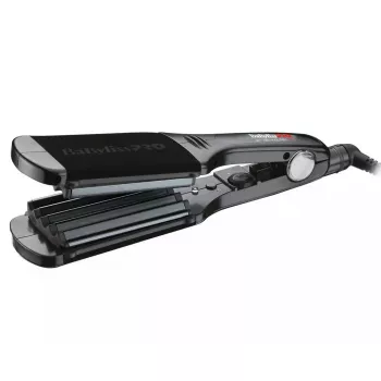 Modelador de cabelo BABYLISS BAB2512EPCE – placas de cerâmica turmalina com fio, 5 níveis de calor, máx. 200 °C, cabo giratório 2,7 m, 0,89 kg, preto com tom rosa quente