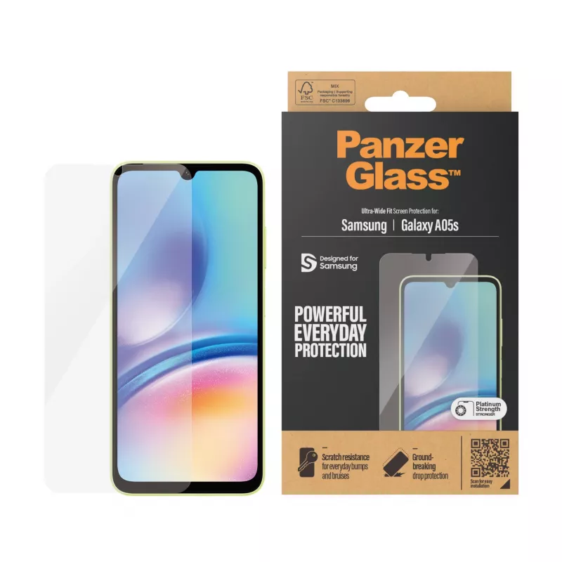 Película protetora de ecrã PanzerGlass 7343 para Samsung Galaxy A05S antibacteriana resistente a riscos