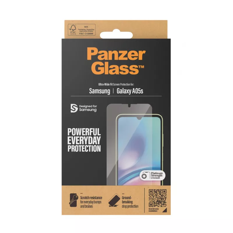 Película protetora de ecrã PanzerGlass 7343 para Samsung Galaxy A05S antibacteriana resistente a riscos