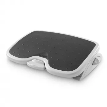 Apoio para os pés Kensington SoleMate Plus inclinação ajustável 0–20°, altura 8,89–12,7 cm, plataforma 45×35 cm, preto/cinzento