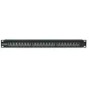 Patch panel Intellinet, Cat6, FTP, 24 portas, 1U, blindado, barras LSA 90° Top-Entry, preto