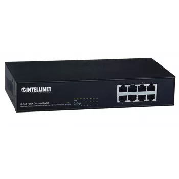 Switch Intellinet 8 portas Fast Ethernet PoE+, 8 x portas PoE, 1,6 Gbit/s