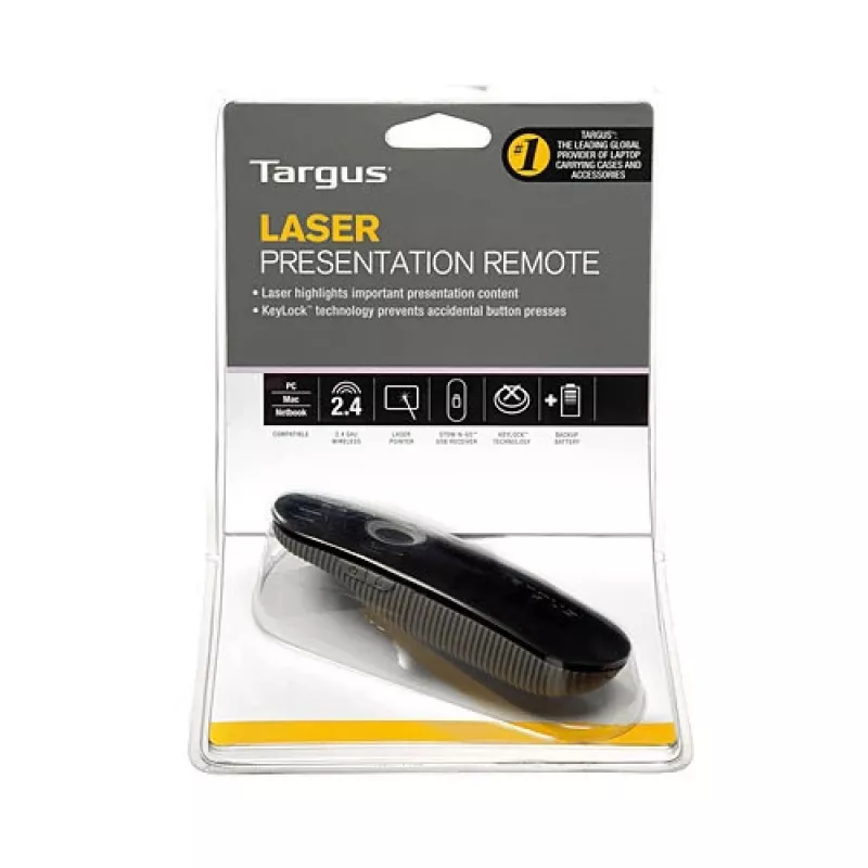 Apresentador sem fios Targus AMP13EU, 2,4 GHz, 15 m de alcance, preto/cinzento