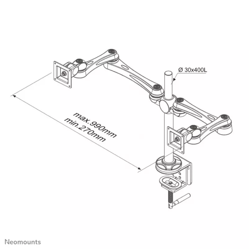 Suporte de monitor Neomounts FPMA-D930D 10-30 polegadas