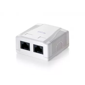 Tomada de sobrepor Equip 2 portas Cat.5e, RJ-45, 5e, branco, 59 mm, 29,5 mm, 61 mm