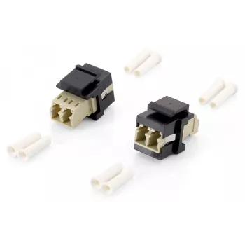 Adaptador Keystone de fibra ótica Equip, LC Duplex, LC/LC, bege, preto, 17,8 mm, 29 mm, 16,1 mm, 6,5 g