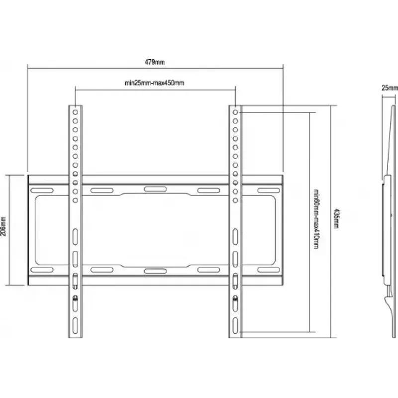 Suporte de parede fixo para TV Equip 32-55 polegadas