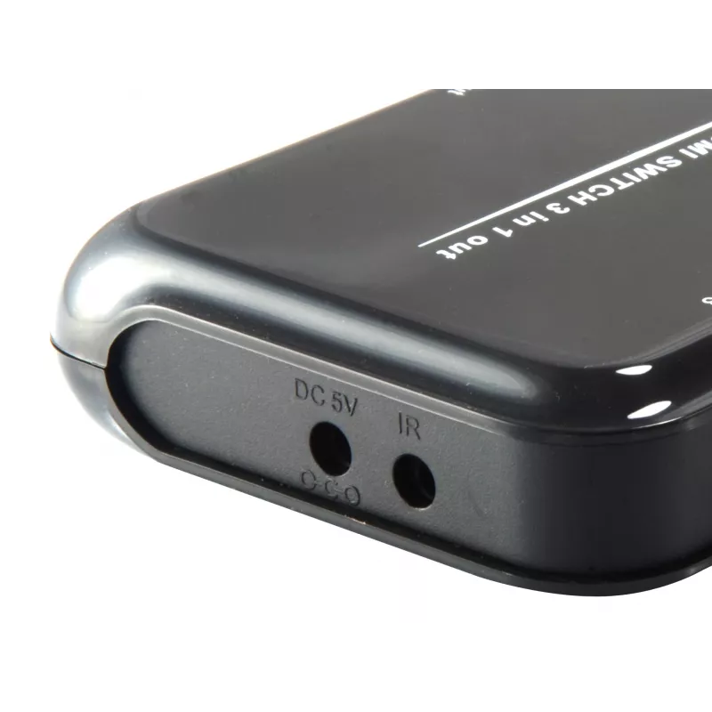 Switch HDMI Equip 1.4 3x1, HDMI, plástico, preto, IR, 7.1 canais, DTS-HD, Dolby TrueHD