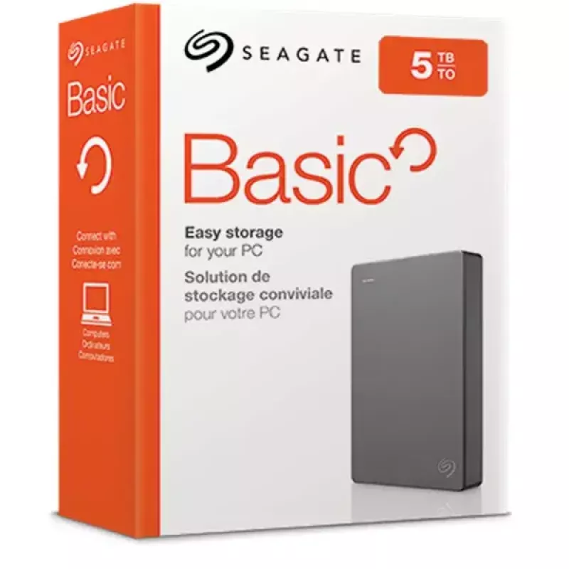 Seagate Basic disco externo 5 TB 2,5 polegadas 3.2 Gen 1 (3.1 Gen 1) prateado