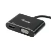 Equip 133386 adaptador USB 3.0 para HDMI/VGA (HD15) para dois monitores, USB 3.2 Gen 1 Type-A, 1920x1080