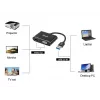 Equip 133386 adaptador USB 3.0 para HDMI/VGA (HD15) para dois monitores, USB 3.2 Gen 1 Type-A, 1920x1080