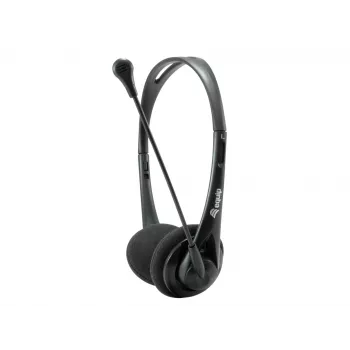 Headset Equip Chat Headset com fios, arco de cabeça, chamadas/música, Preto