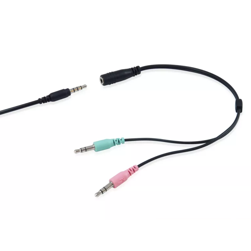Headset Equip Chat Headset com fios, arco de cabeça, chamadas/música, Preto