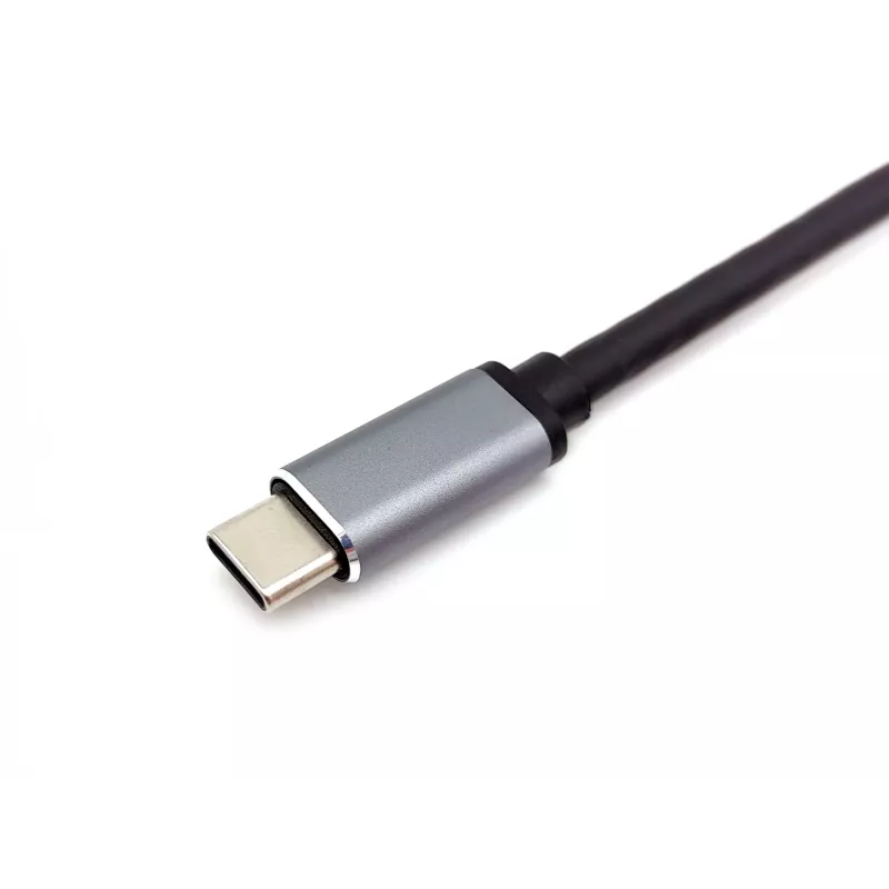 Equip 133482 adaptador multifunções USB-C 7 em 1, USB 3.2 Gen 1, HDMI 4K 30 Hz, 3x USB 3.0, SD/microSD, USB-C PD 100 W, alumínio