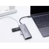 Equip 133482 adaptador multifunções USB-C 7 em 1, USB 3.2 Gen 1, HDMI 4K 30 Hz, 3x USB 3.0, SD/microSD, USB-C PD 100 W, alumínio