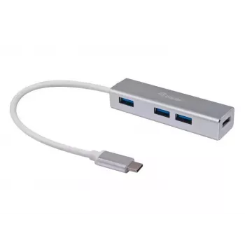 Hub Equip USB-C para 4 portas USB 3.0, USB 3.2 Gen 1 (3.1 Gen 1) Type-C, USB 3.2 Gen 1 (3.1 Gen 1) Type-A, 5000 Mbit/s, Prateado, alumínio, Windows 10, Windows 7, Windows 8