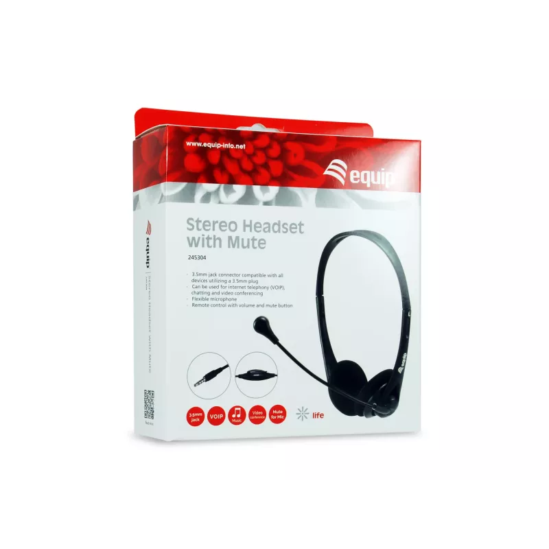 Headset estéreo Equip com silenciamento
