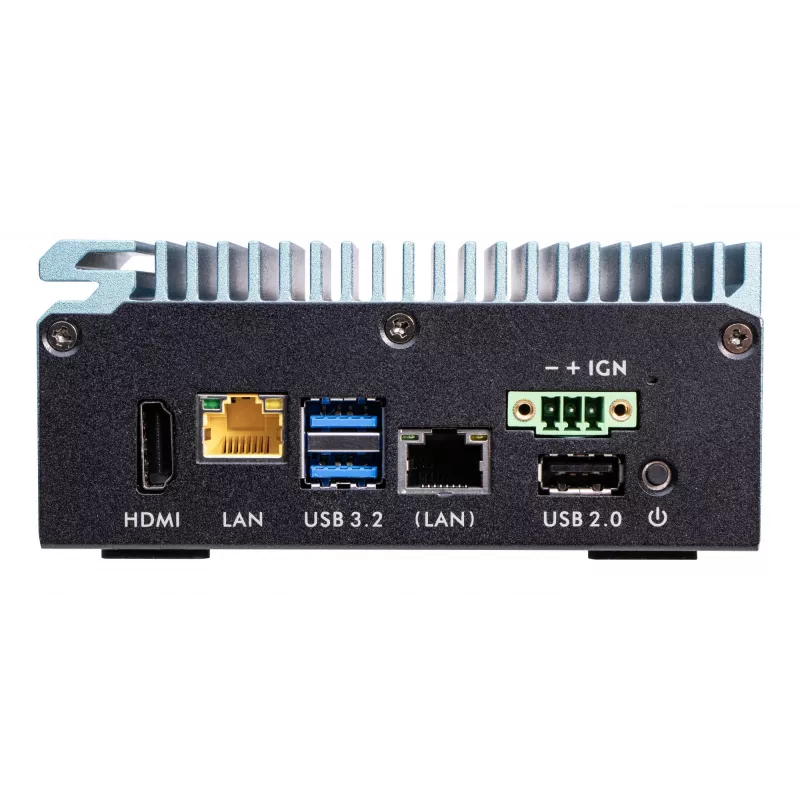 Shuttle Edge PC SPCEL02, Intel Celeron J6412, 1x HDMI, 2x 2.5G LAN, 1x COM, DIO (4x in, 4x out), 3x USB, 2x M.2, 12-24V, funcionamento contínuo 24/7, sem ventoinha, incl. suporte VESA e para calha DIN