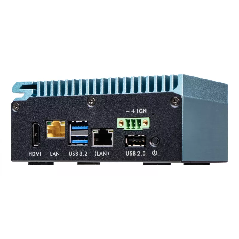 Shuttle Edge PC SPCEL02, Intel Celeron J6412, 1x HDMI, 2x 2.5G LAN, 1x COM, DIO (4x in, 4x out), 3x USB, 2x M.2, 12-24V, funcionamento contínuo 24/7, sem ventoinha, incl. suporte VESA e para calha DIN