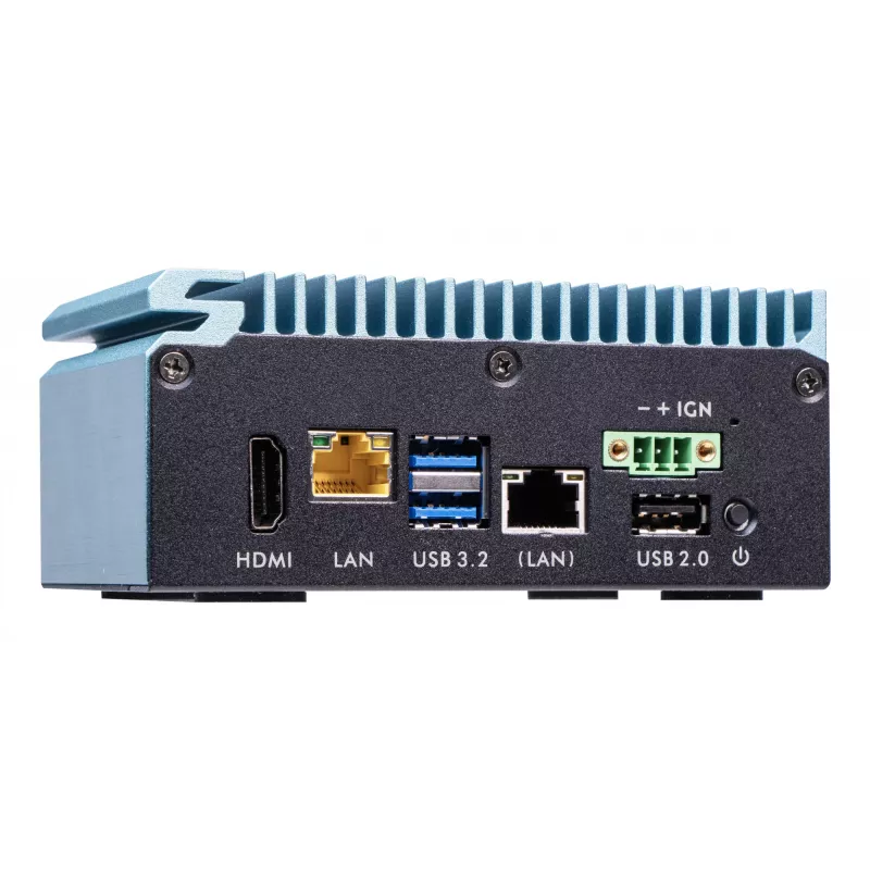 Shuttle Edge PC SPCEL02, Intel Celeron J6412, 1x HDMI, 2x 2.5G LAN, 1x COM, DIO (4x in, 4x out), 3x USB, 2x M.2, 12-24V, funcionamento contínuo 24/7, sem ventoinha, incl. suporte VESA e para calha DIN