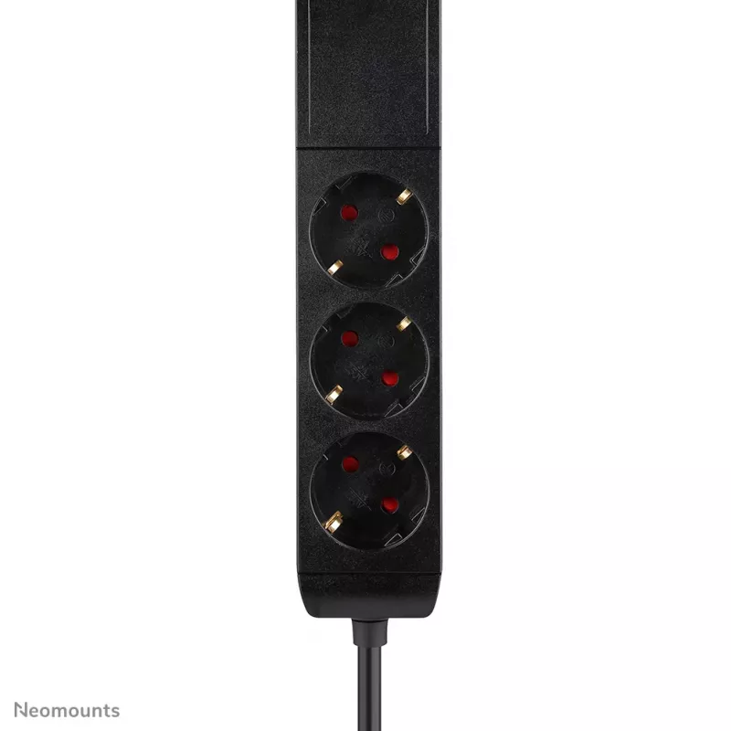 Neomounts DS22-840BL6 Tomada de secretária com grampo e ligações USB-C e USB-A – carregamento rápido