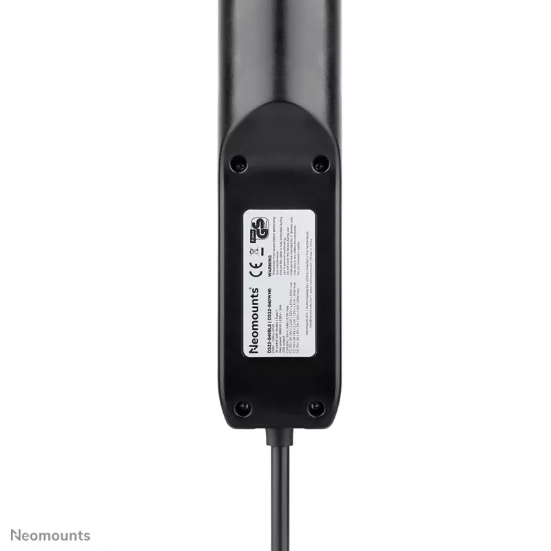Neomounts DS22-840BL6 Tomada de secretária com grampo e ligações USB-C e USB-A – carregamento rápido