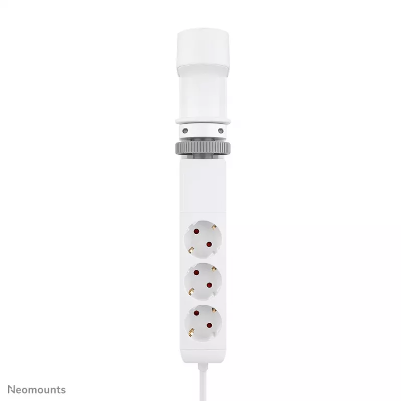 Neomounts DS22-840WH6 Tomada de secretária com grampo e ligações USB-C e USB-A – carregamento rápido