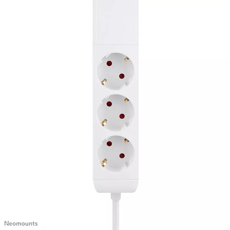 Neomounts DS22-840WH6 Tomada de secretária com grampo e ligações USB-C e USB-A – carregamento rápido