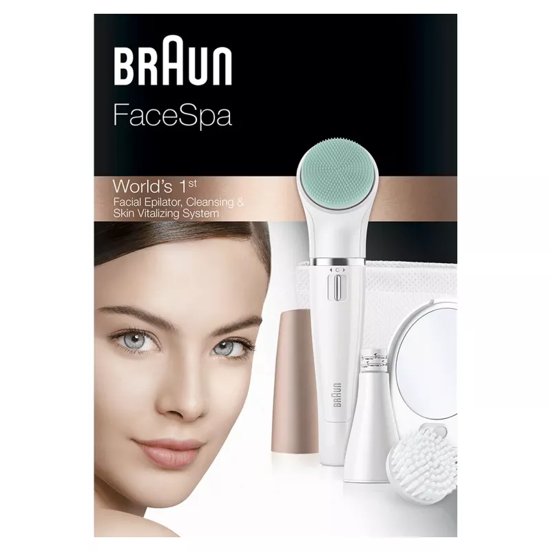 Depiladora facial Braun FaceSpa 851V Gold White