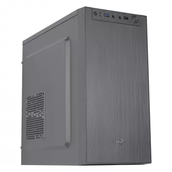 Aerocool CS108BKV1 Caixa de PC Micro ATX compacta alumínio escovado ventoinha de 80 mm preto