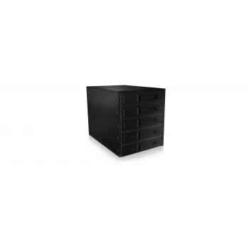 ICY BOX - IB-565SSK - Backplane, 5x SATA 3,5 HDD para 3x baía 5,25, Hot Swap, sem bandeja - preto