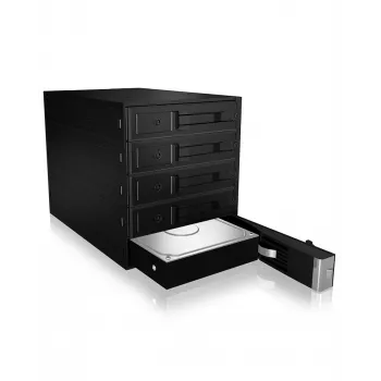 ICY BOX - IB-565SSK - Backplane, 5x SATA 3,5 HDD para 3x baía 5,25, Hot Swap, sem bandeja - preto
