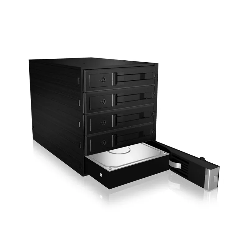 ICY BOX - IB-565SSK - Backplane, 5x SATA 3,5 HDD para 3x baía 5,25, Hot Swap, sem bandeja - preto