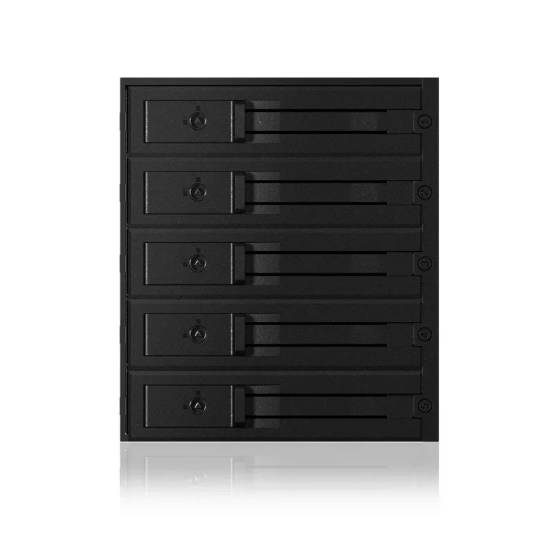 ICY BOX - IB-565SSK - Backplane, 5x SATA 3,5 HDD para 3x baía 5,25, Hot Swap, sem bandeja - preto