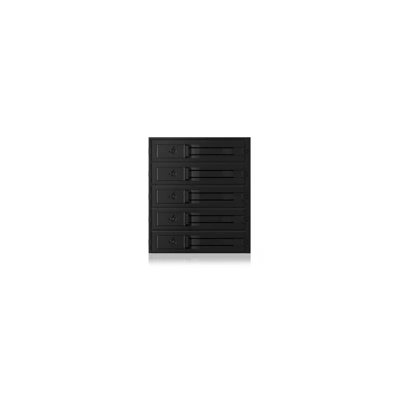 ICY BOX - IB-565SSK - Backplane, 5x SATA 3,5 HDD para 3x baía 5,25, Hot Swap, sem bandeja - preto