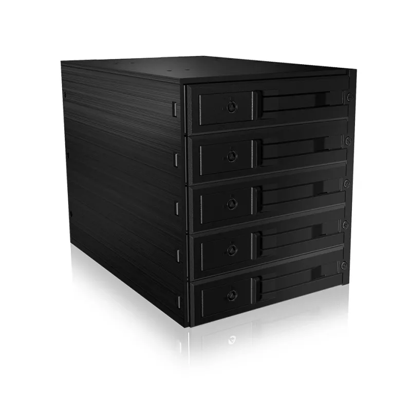 ICY BOX - IB-565SSK - Backplane, 5x SATA 3,5 HDD para 3x baía 5,25, Hot Swap, sem bandeja - preto