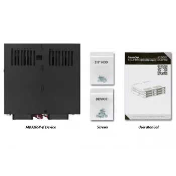 Conjunto de discos Icy Dock MB326SP-B 0 TB rack 1U preto