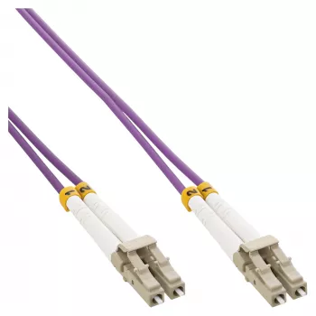 Cabo de fibra ótica duplex LC/LC InLine 88542P 50/125µm OM4 2m
