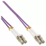 Cabo de fibra ótica duplex LC/LC InLine 88542P 50/125µm OM4 2m