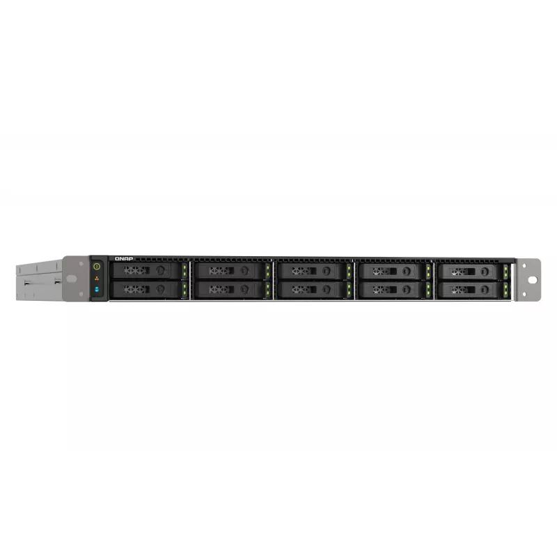 QNAP TS-h1090FU NAS Rack (1U) EPYC 7232P 64 GB DDR4 0 TB QuTS hero Black, cinzento