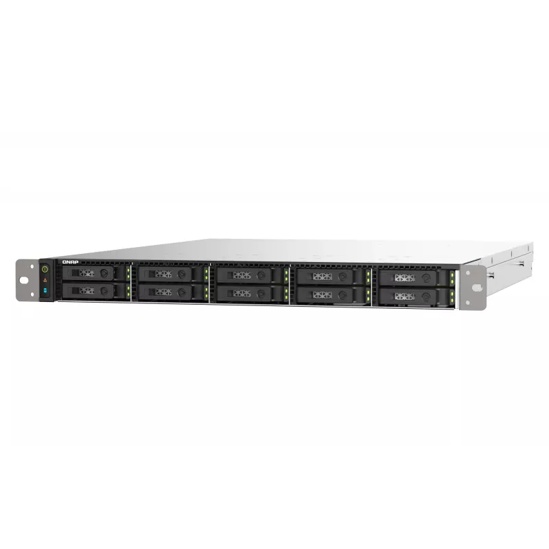 QNAP TS-h1090FU NAS Rack (1U) EPYC 7232P 64 GB DDR4 0 TB QuTS hero Black, cinzento