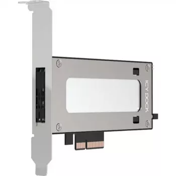 Placa adaptadora PCIe NVMe M.2 Icy Dock MB840M5P-B, preto/prateado