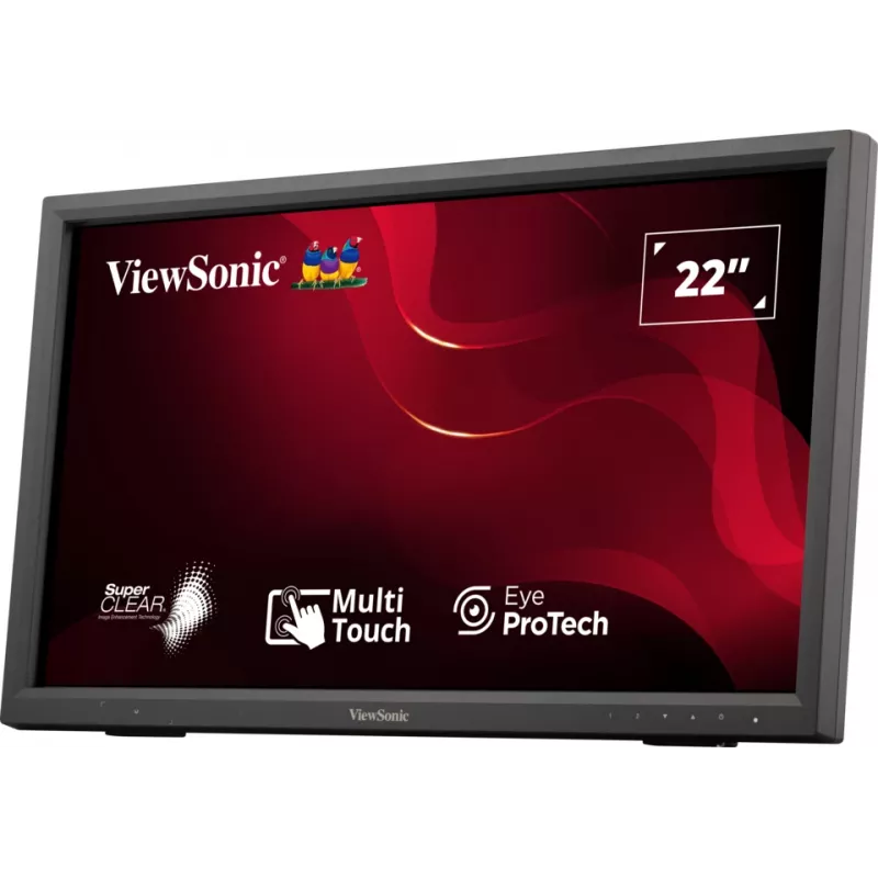Monitor de computador Viewsonic TD2223-2 55,9 cm (22 polegadas) 1920 x 1080 píxeis Full HD LCD ecrã tátil preto