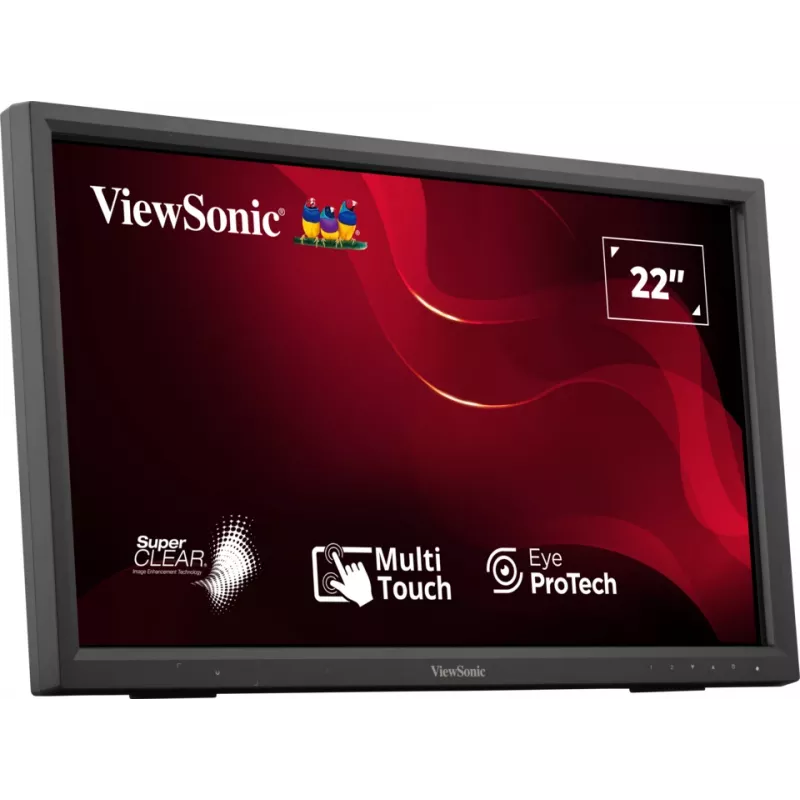 Monitor de computador Viewsonic TD2223-2 55,9 cm (22 polegadas) 1920 x 1080 píxeis Full HD LCD ecrã tátil preto