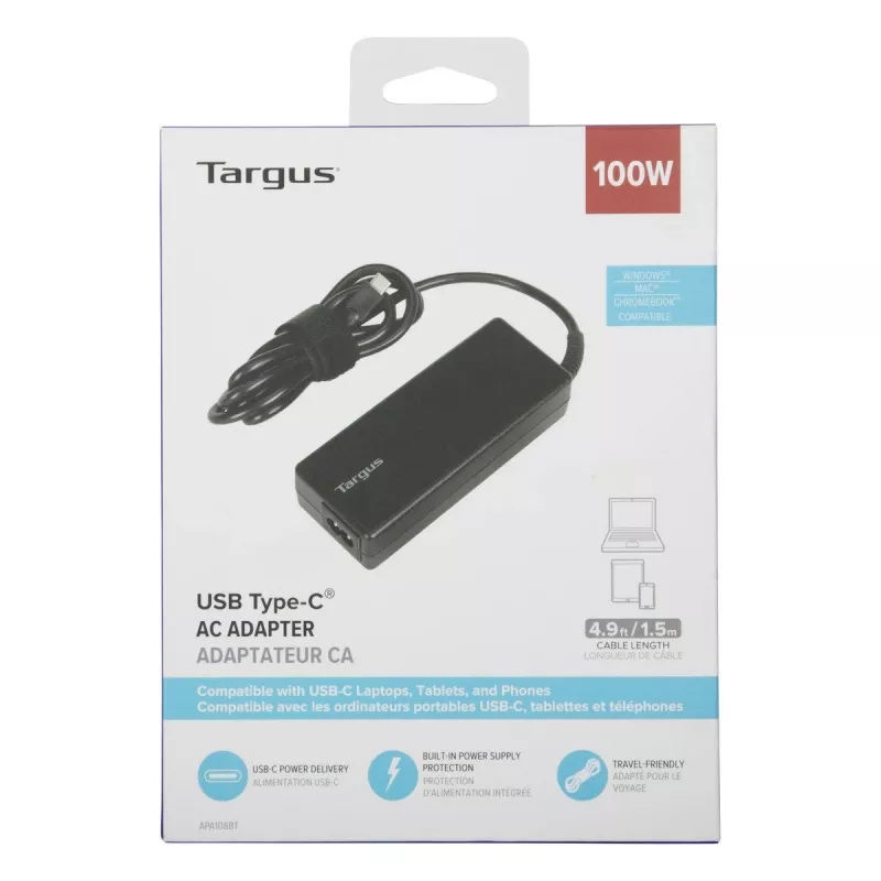 Fonte de alimentação/carregador para interior Targus APA108EU 100 W preto