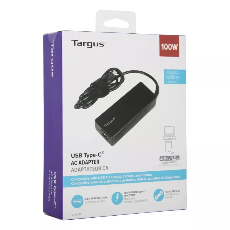 Fonte de alimentação/carregador para interior Targus APA108EU 100 W preto