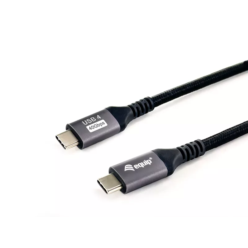 Cabo Equip USB 4 Gen 3 C para C, M/M, 1,2 m, 8K/60Hz, 40Gbps, PD3.1 240W