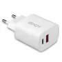 Lindy 73413 carregador USB-A e USB-C, 20 W, Power Delivery, 100–240 V, branco