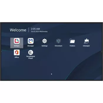 Ecrã LCD comercial de 50 polegadas 4K VIEWSONIC CDE5014-2C, 3840×2160, 500 cd/m², Android 14, Wi‑Fi, 24/7