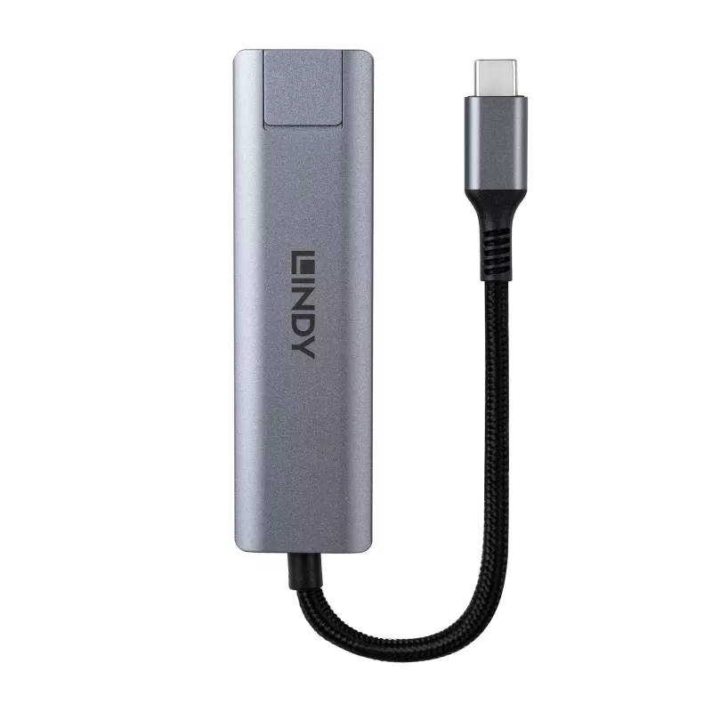 Hub Lindy USB 3.2 Gen 2 Type-C e Gigabit Ethernet